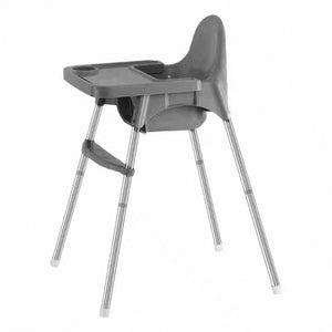 Scaun de masa telescopic pentru bebelusi si copii, Flippy, cu Suport picioare si Centura de siguranta, reglabil pe inaltime, Varsta 6-32 luni, Gri-0