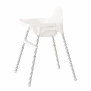 Scaun de masa telescopic pentru bebelusi si copii, Flippy, cu Suport picioare si Centura de siguranta, reglabil pe inaltime, Varsta 6-32 luni, Alb-0