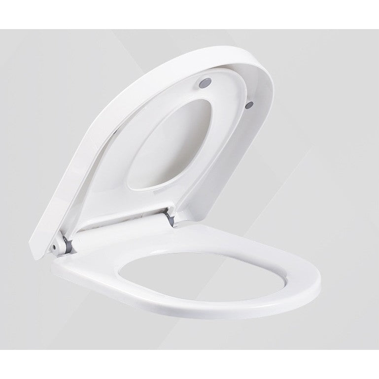 Capac de Toaleta cu Reductie 2 in 1, Flippy, pentru Copii si Adulti, Coborare Lenta si Silentioasa, Instalare Usoara, din PP5 , in Forma de U Patrat, Alb-4