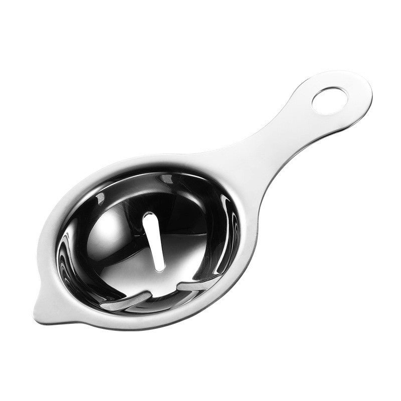 Separator de oua, separa albusul de galbenus, inox, usor de folosit, 14x7.5 cm, argintiu-2
