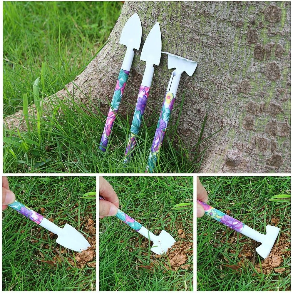 Set 10 accesorii pentru gradinarit Flippy, geanta depozitare inclusa, otel inoxidabil, 37 x 28 cm, mov-7