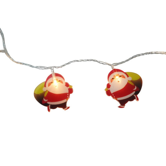 Set 10 buc ornament pentru instalatie, model Mos Craciun cu sac-1