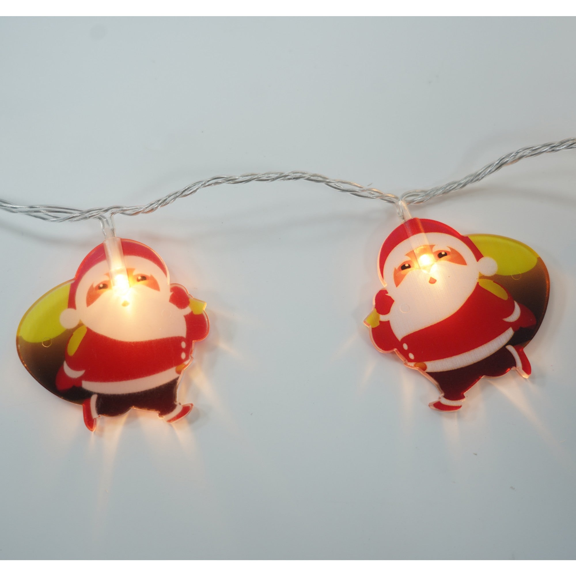 Set 10 buc ornament pentru instalatie, model Mos Craciun cu sac-6