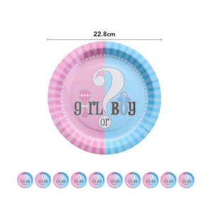 Set 10 farcurii Gender Reveal, 23 cm-0