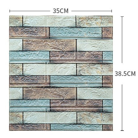 Set 10 Placi Tapet 3D Flippy, 35 x 38 cm, 3 mm, 1.33 mp, Multicolor-0