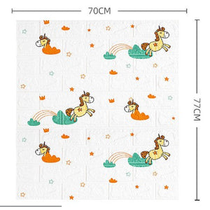 Set 10 Placi Tapet 3D Flippy, 70 x 77 cm, 3 mm, 5.3 mp, Model Caluti, Alb-0