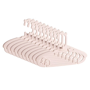 Set 10 Umerase pentru Copii, Flippy, Potrivite pentru Uscarea si Depozitarea Hainelor de Bebelusi, 28x16.7 cm, Roz-0
