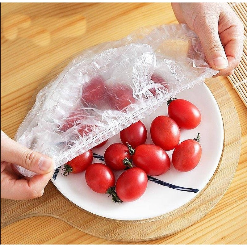 Set 100 Folie de Protectie Elastica pentru Alimente si Boluri Flippy, material plastic, prospetime, diametrul 12 - 40 cm-1