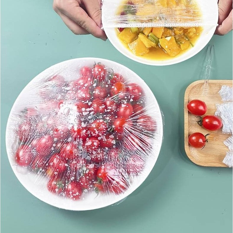 Set 100 Folie de Protectie Elastica pentru Alimente si Boluri Flippy, material plastic, prospetime, diametrul 12 - 40 cm-5