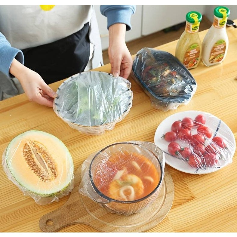 Set 100 Folie de Protectie Elastica pentru Alimente si Boluri Flippy, material plastic, prospetime, diametrul 12 - 40 cm-6