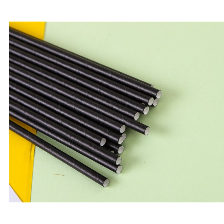 Set 100 paie din hartie 20 x 0.6 cm, negru-0