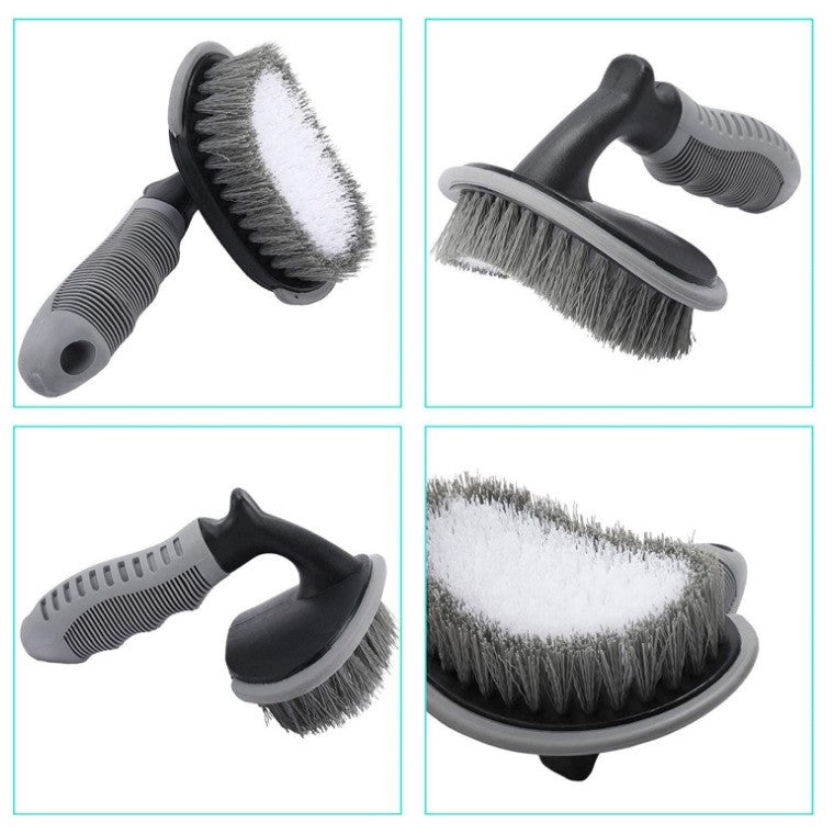 Set 12 Accesorii pentru Curatare Auto, Flippy, Interior si Exterior, Curatare Jante, Cauciucuri, Gri-4