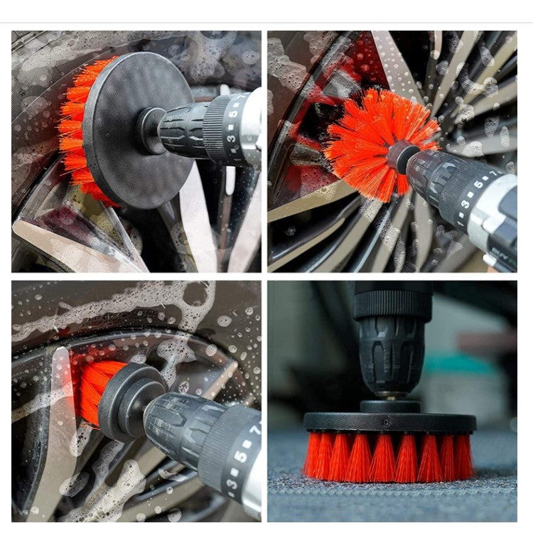 Set 12 Accesorii pentru Curatare Auto, Flippy, Interior si Exterior, Rosu-1