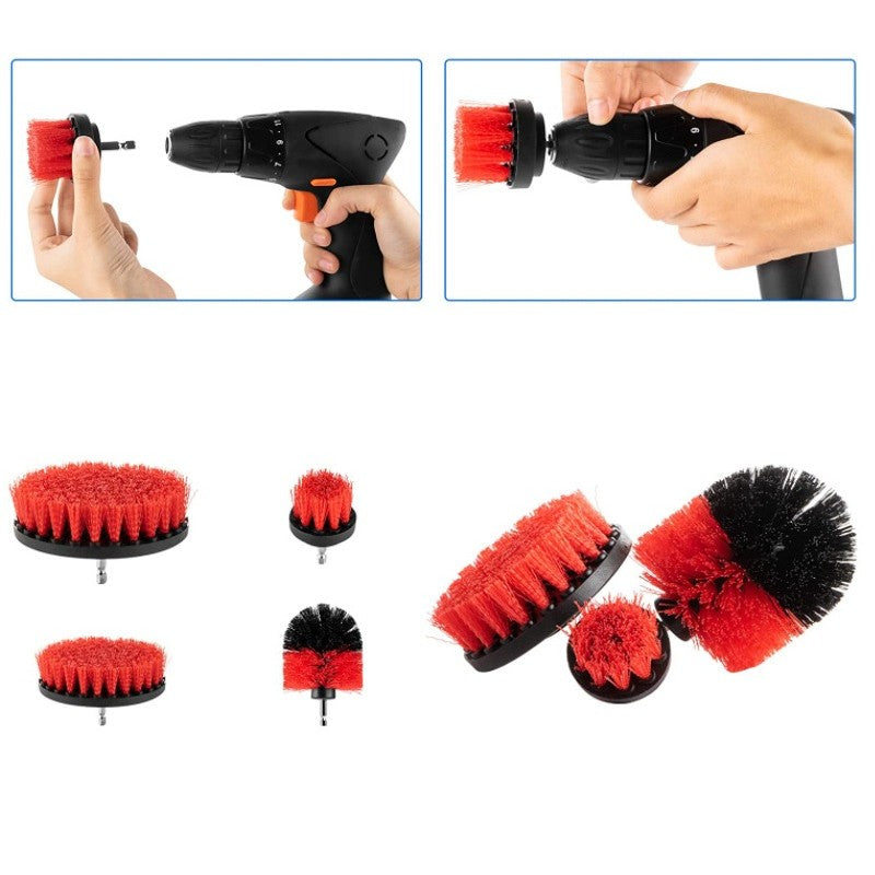 Set 12 Accesorii pentru Curatare Auto, Flippy, Interior si Exterior, Rosu-2