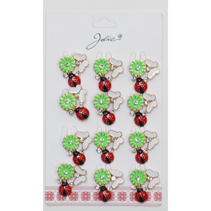 Set 12 Brose Martisor Primavara Margareta cu Fluture si Buburuza-0