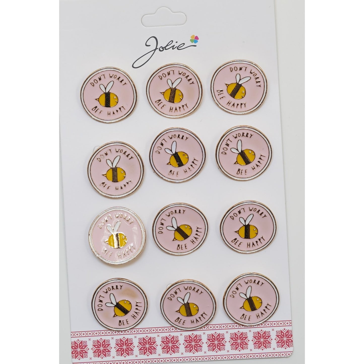 Set 12 Brose Martisor pentru Copii Albina Don`t Worry Bee Happy-0