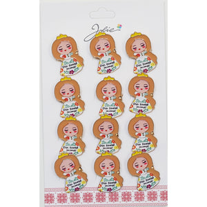 Set 12 Brose Martisor pentru Copii Fetita Din Toata Inima-0