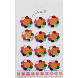Set 12 Brose Martisor pentru Copii Floare ce Zambeste Coloarata-0