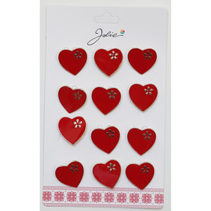 Set 12 Brose Martisor pentru Copii Inima cu Floare-0