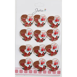 Set 12 Brose Martisor Primavara Fata cu Mesaj Din Toata Inima-0