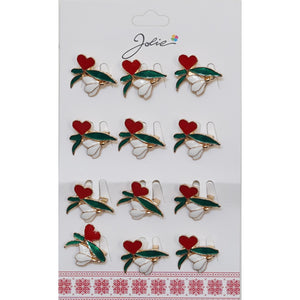 Set 12 Brose Martisor Primavara Ghiocel cu Inima-0