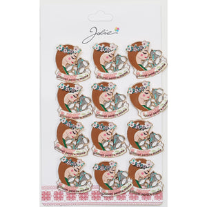 Set 12 Brose Martisor Primavara Mesaj Ghiocei pentru Mama-0