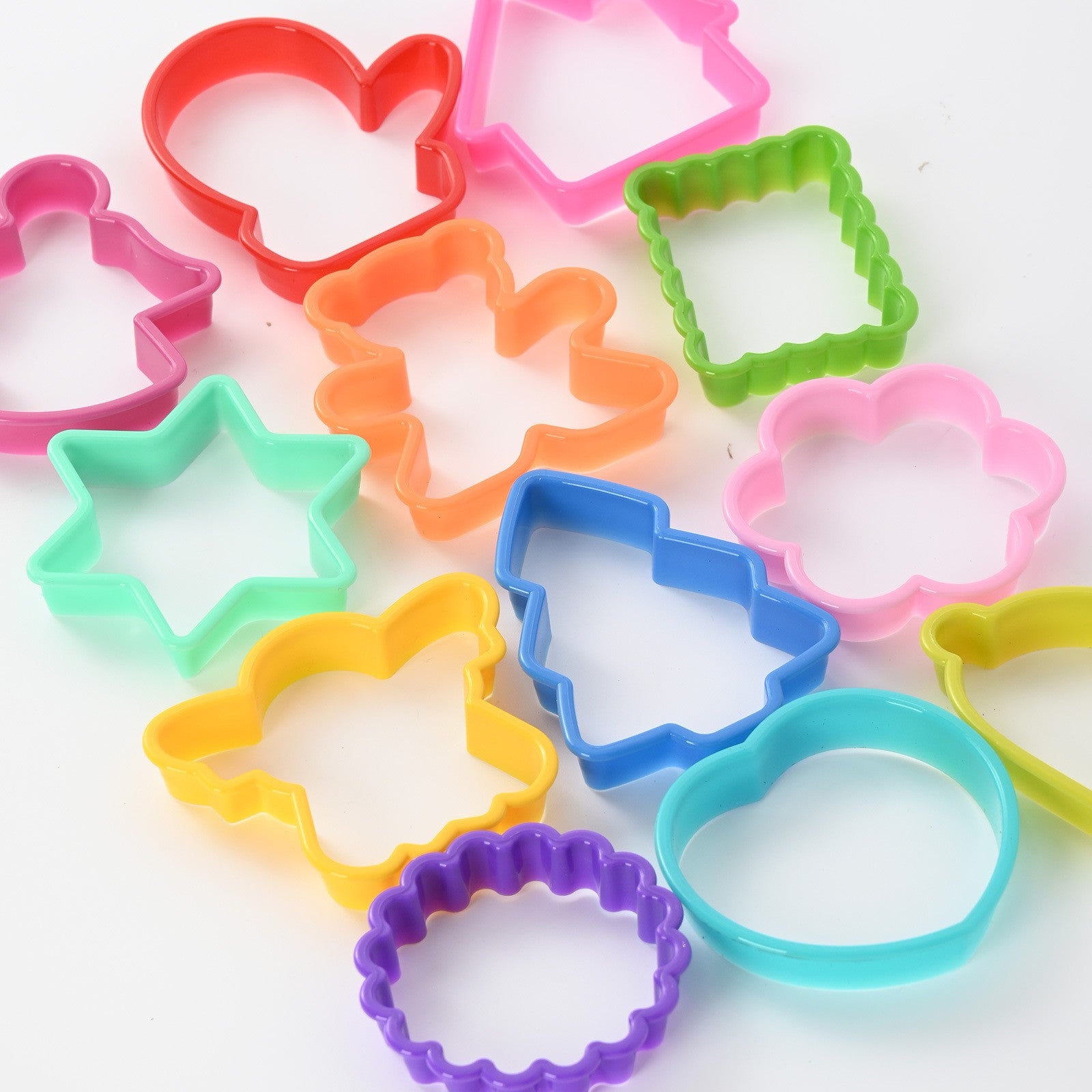 Set 12 forme pentru prajituri Flippy, material polipropilena, diverse forme, pentru orice ocazie, adancime 1.6 cm, 23.3 x 33.5 x 1.8 cm, multicolor-16