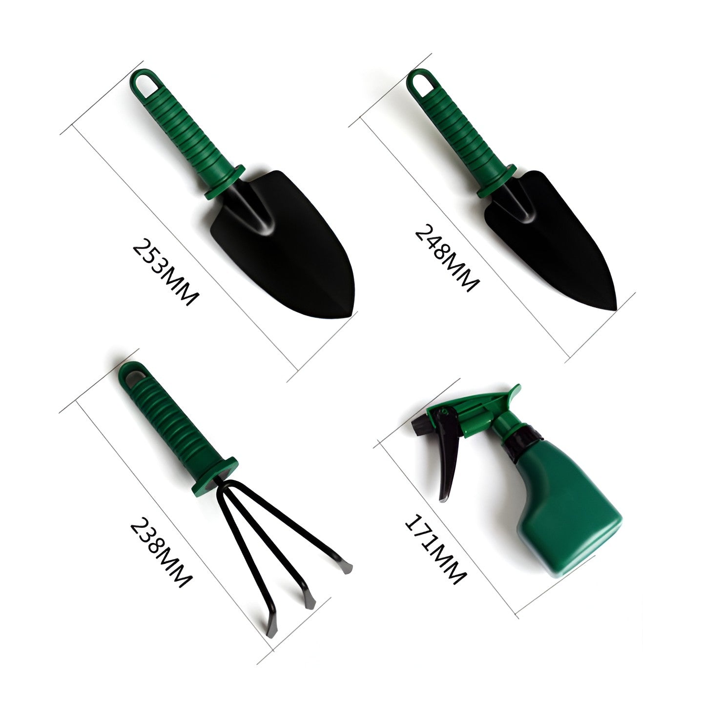 Set 12 Unelte de Gradina, Flippy, pentru Plantare Prelucrare Sol si Ingrijire Plante, Material PVC si Cardboard, Cutie Inclusa, 37x28 cm, Verde-6