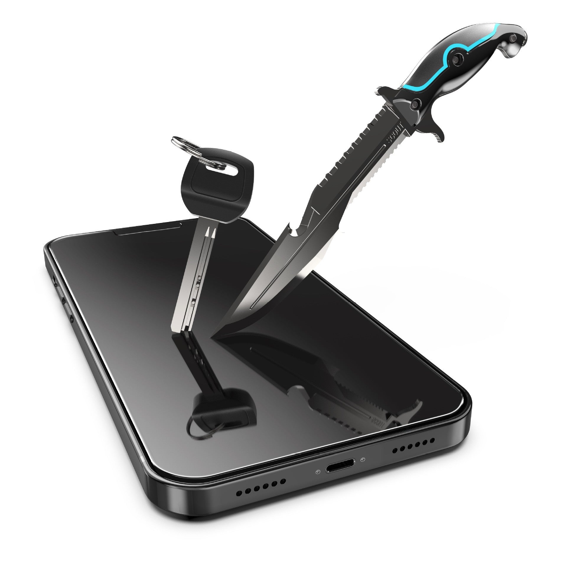 Set 2 folii sticla securizata cu sistem de montare usor si rapid Full Cover 3D Privacy Flippy compatibila cu Apple iPhone 11 Pro / XS-3