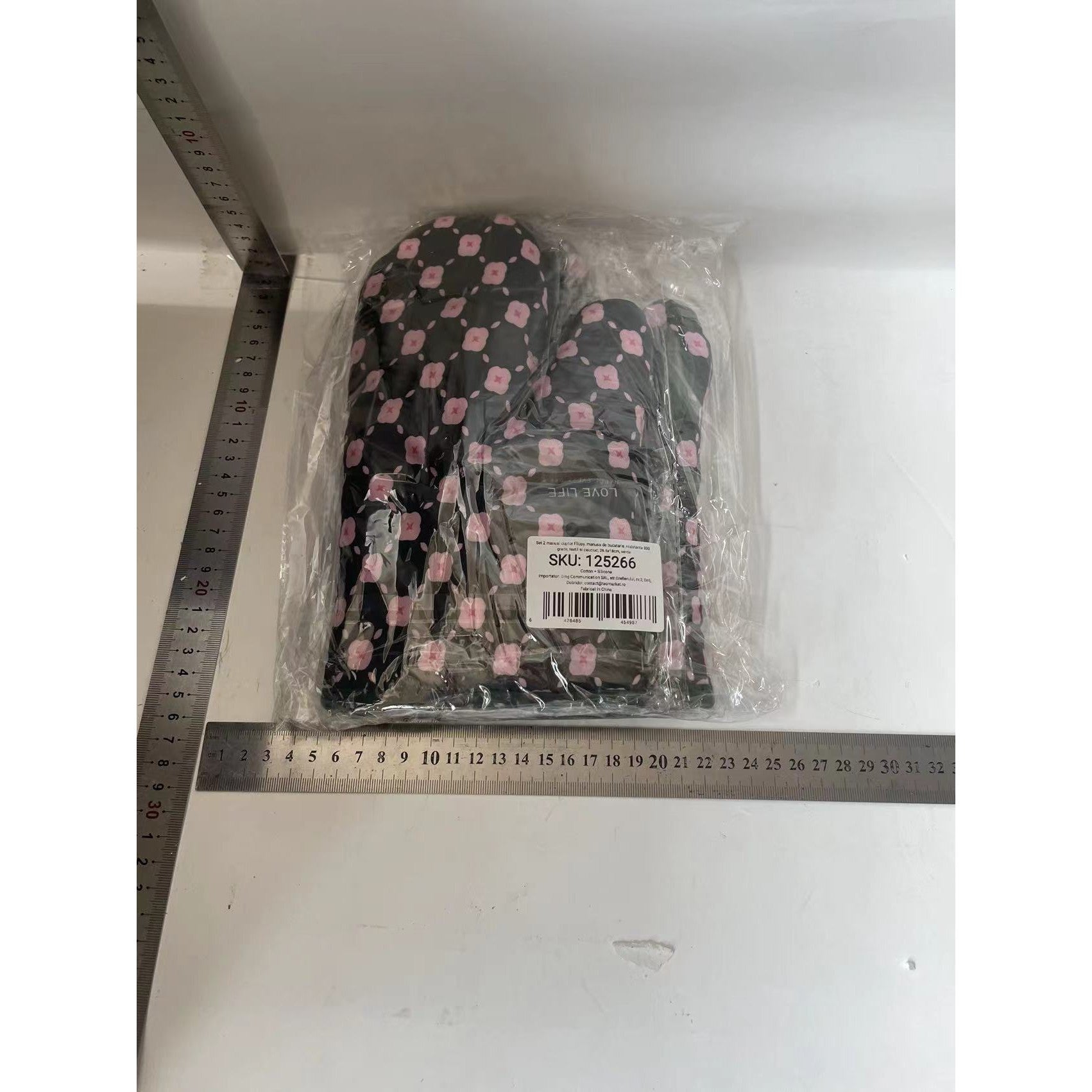 Set 2 manusi cuptor Flippy, manusa de bucatarie, rezistenta 330 grade, textil si cauciuc, 26.5x18 cm, verde-4