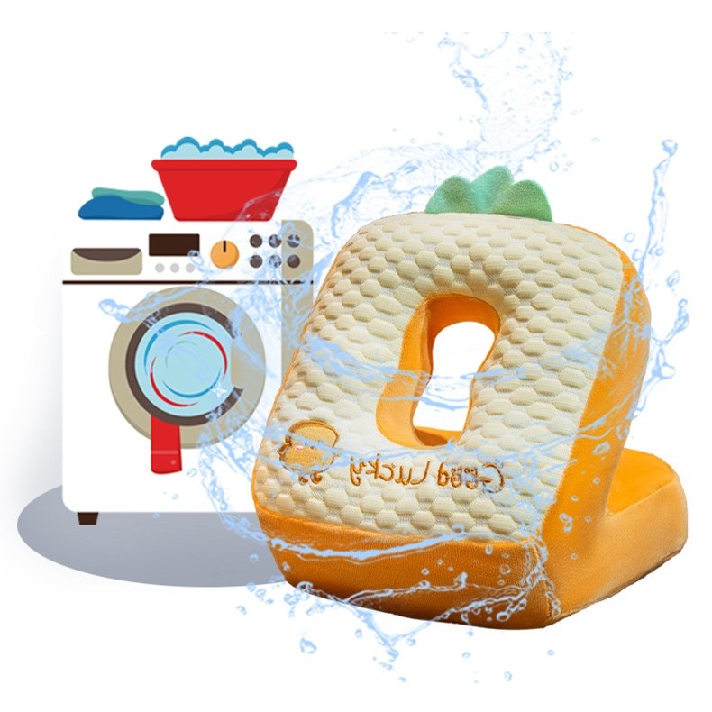 Set 2in1 Patura Microfibra si Perna din Spuma, Flippy, pentru Birou, Calatorii, Pauze, Model Paine, Microfibra, 1x1.7 m, 30x35x30 cm, Maro-1