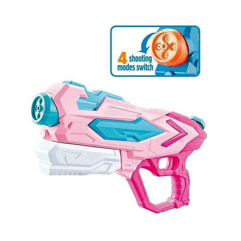 Set 2x Pistol cu Apa pentru Copii, Rezervor, Pentru Piscina/Plaja, Flippy, 6ani+, Roz + Albastru, 4 duze, 900 ML-4