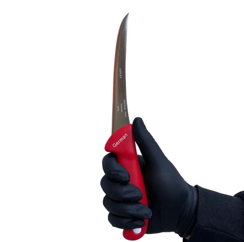 Set 3 cuțite profesionale cu lame din oțel german și mânere din plastic dur, 28 cm