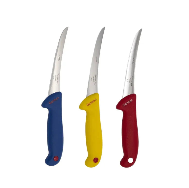 Set 3 cuțite profesionale cu lame din oțel german și mânere din plastic dur, 28 cm