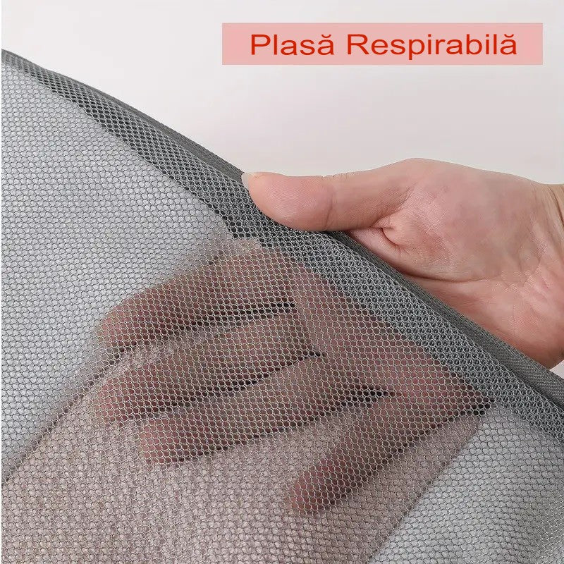 Set 3 Genti de Calatorie Flippy, Pentru Depozitare, Compresibile, 3 Dimensiuni, Mic, Mediu, Mare, Impermeabile, Fermoar Dublu, Roz-6