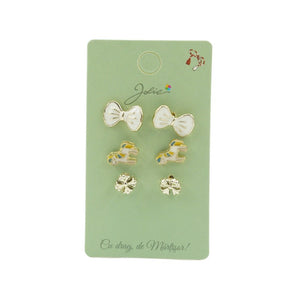 Set 3 Perechi Cercei Fundita, Unicorn, Floare-0