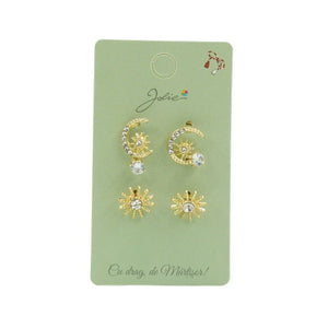 Set 3 Perechi Cercei Semiluna, Soare, Piatra-0