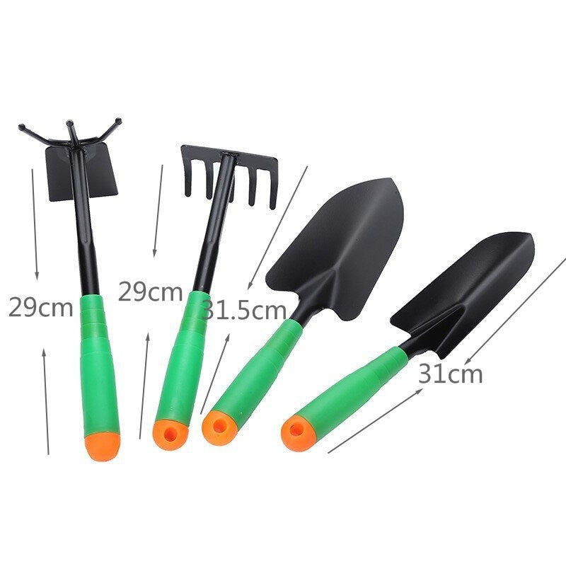 Set 4 Unelte de Gradina Flippy, pentru Plantare Prelucrare Sol si Ingrijire Plante, Material PVC si cardboard, 31.5 x 8.5 cm, verde-6