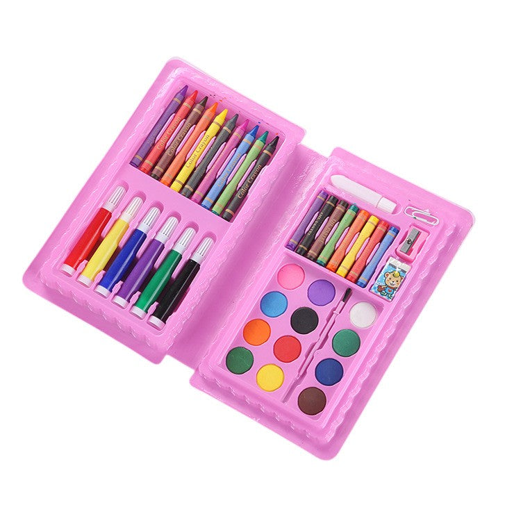 Set 42 Piese de Pictura si Desen, Flippy, Tip Penar, Model Pisicuta, 24.3 x 13 x 3 cm, Roz-0