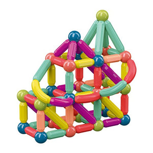 Set 42 piese magnetice de constructie, Flippy, Forme geometrice, Multicolor-0