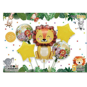 Set 5 baloane folie, temtica jungle party, leu-0
