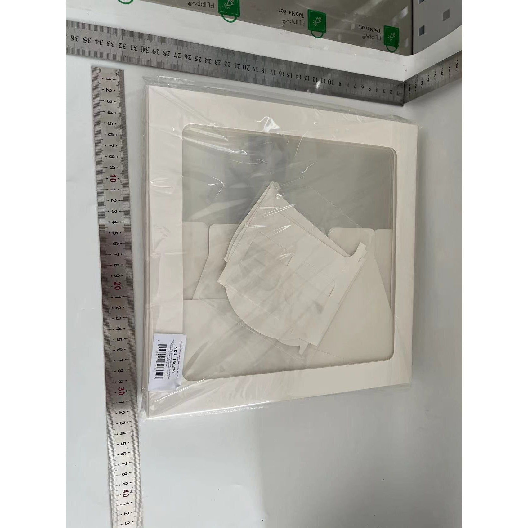 Set 5 Cutii pentru Baloane, Flippy, Tematica Nunta, Model Scris Bride, Contur Alb, Transparente, 30x30 cm-1