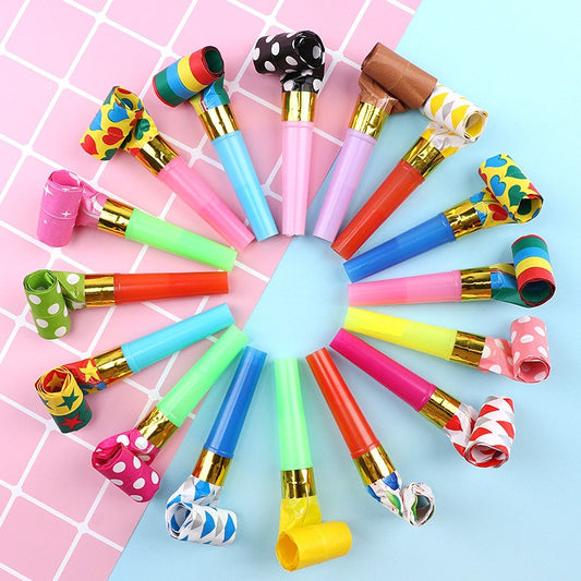 Set 6 Suflatori, Flippy, pentru Petrecere, Tematica Aniversare, 8 cm, Multicolore cu Imprimeu-1