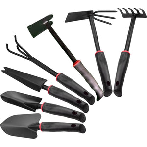 Set 7 Unelte de Gradina Flippy, pentru Plantare Prelucrare Sol si Ingrijire Plante, Material PVC si cardboard, 31.5 x 8 cm, negru-0