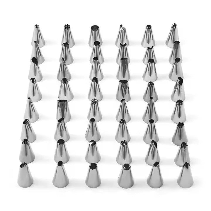 Set 80 Piese Ustensile pentru Ornare Prajituri, Flippy, din Plastic si Otel Inoxidabil, Forme Briose, Multicolor-2