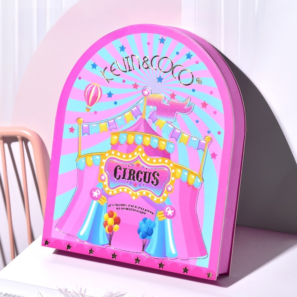 Set 9 Produse de Machiaj, KEVIN & COCO, Arch Circus, 27 culori, 17 x 22.5 x 3.3 cm-10