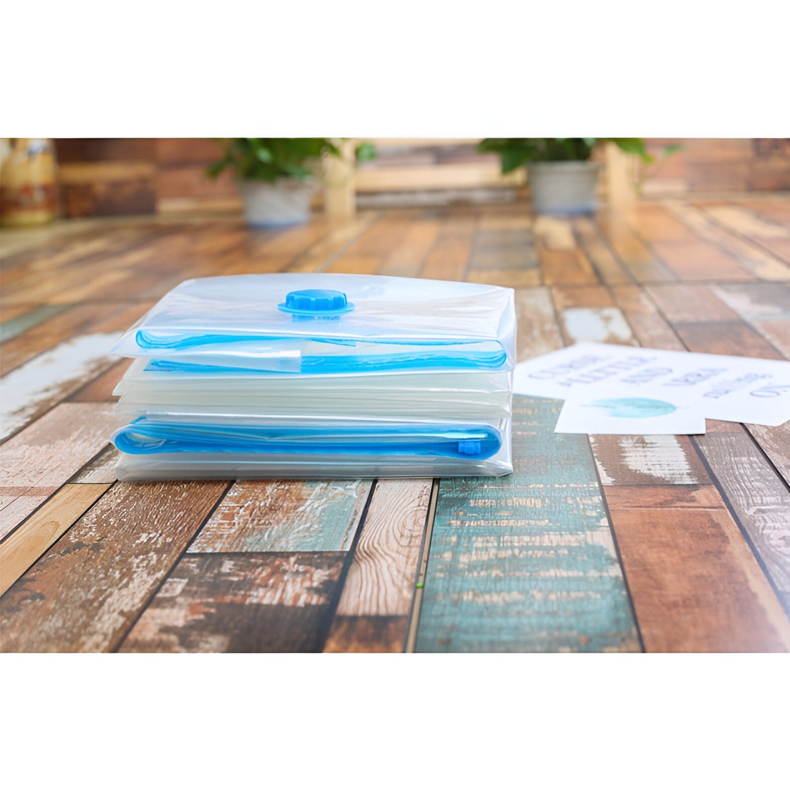 Set 9 Saci de Vidat Haine, Flippy, 3 Marimi Diferite, Vidare prin Vacuum, Reutilizabili, Impermeabili, Pompa Inclusa, Transparent-3