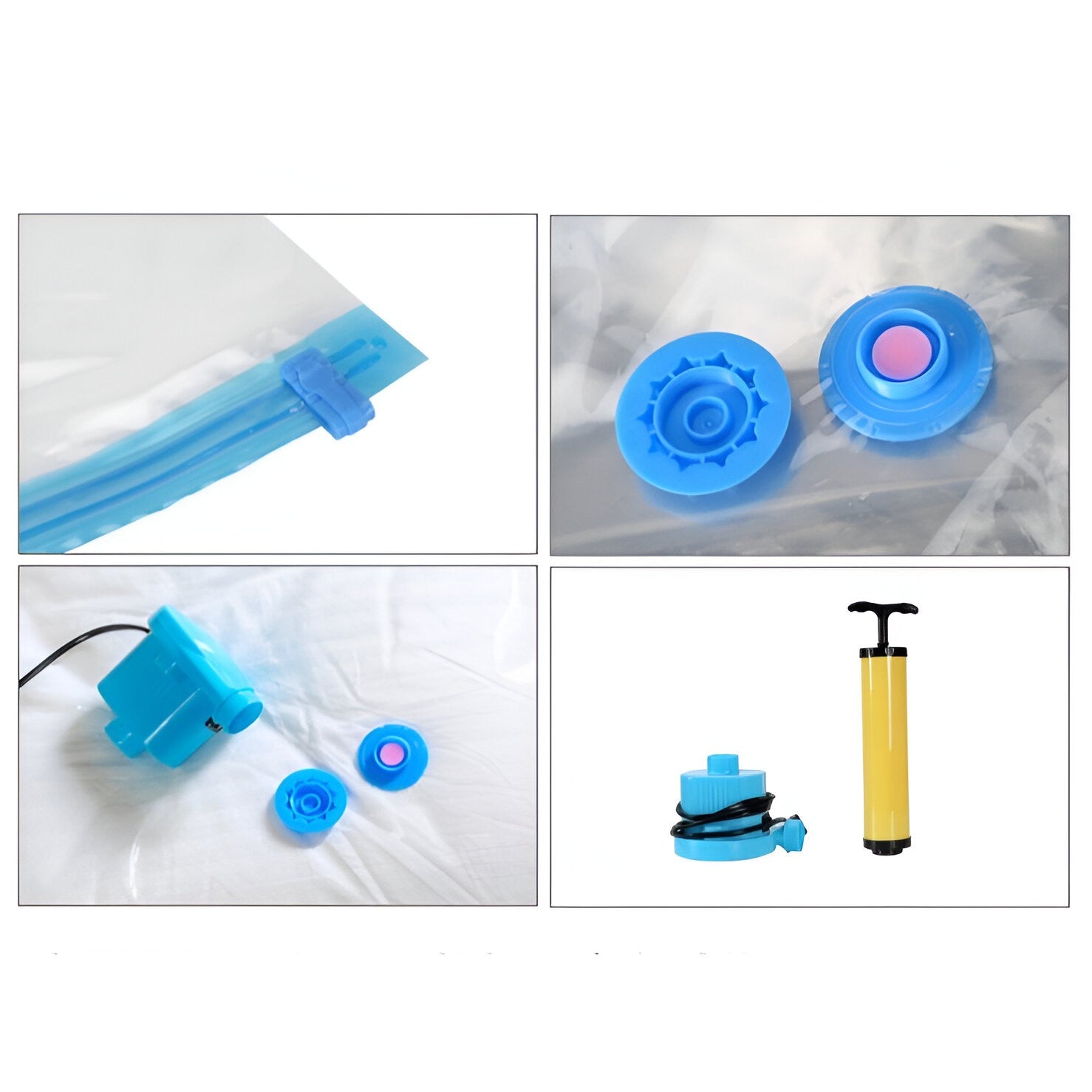 Set 9 Saci de Vidat Haine, Flippy, 3 Marimi Diferite, Vidare prin Vacuum, Reutilizabili, Impermeabili, Pompa Inclusa, Transparent-4