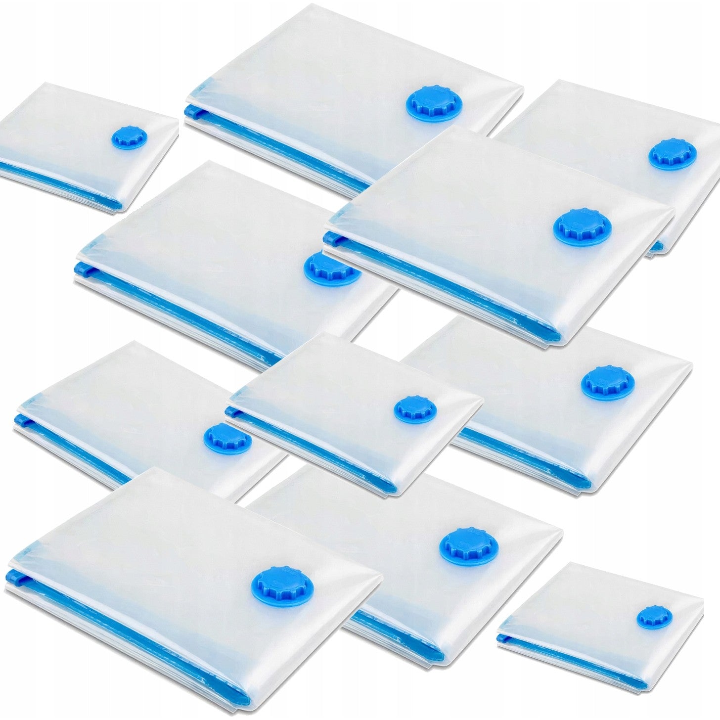 Set 9 Saci de Vidat Haine, Flippy, 3 Marimi Diferite, Vidare prin Vacuum, Reutilizabili, Impermeabili, Pompa Inclusa, Transparent-7