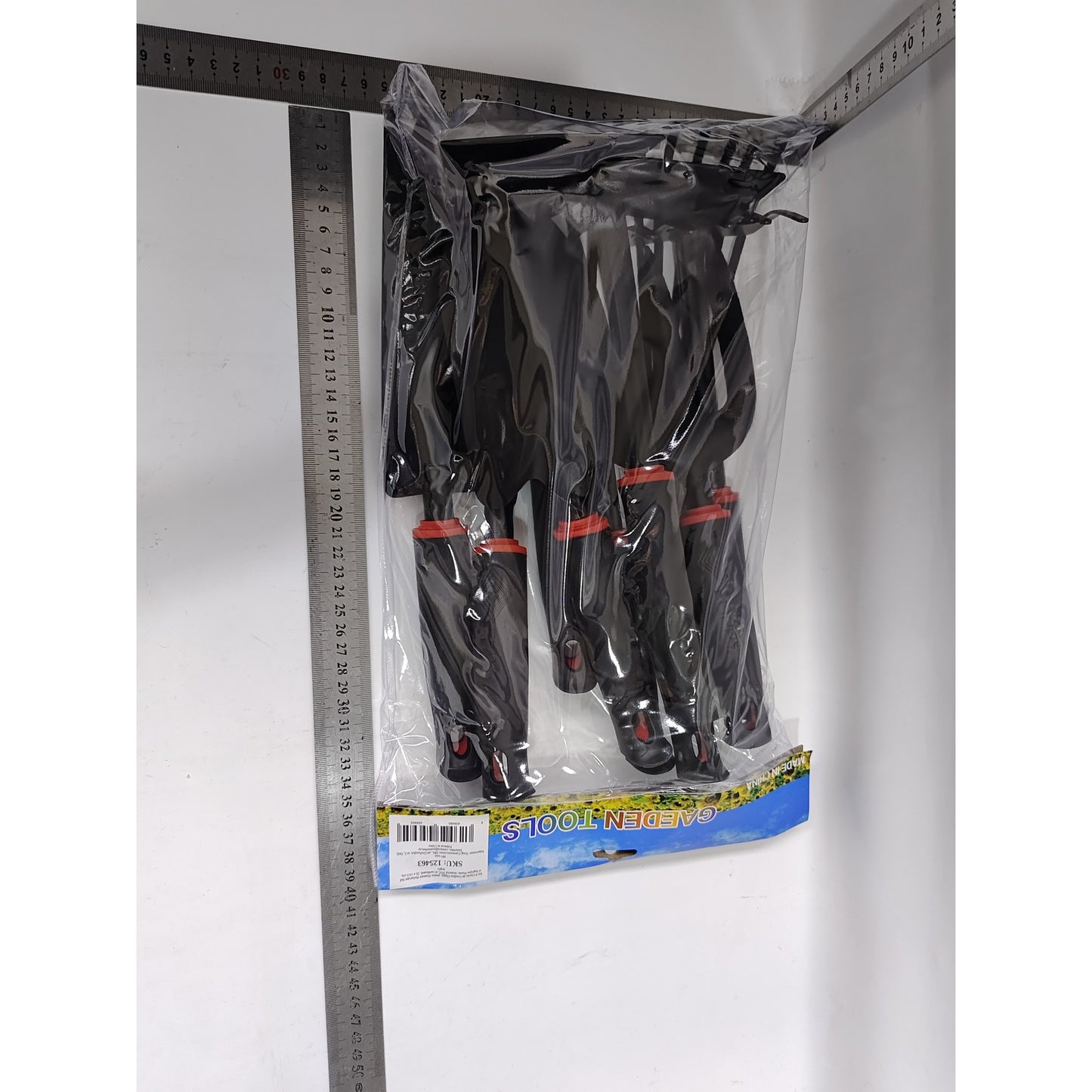 Set 9 Unelte de Gradina Flippy, pentru Plantare Prelucrare Sol si Ingrijire Plante, Material PVC si cardboard, 25 x 14.5 cm, negru-6